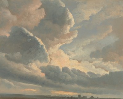 Study of Clouds with a Sunset near Rome by Simon Alexandre Clément Denis